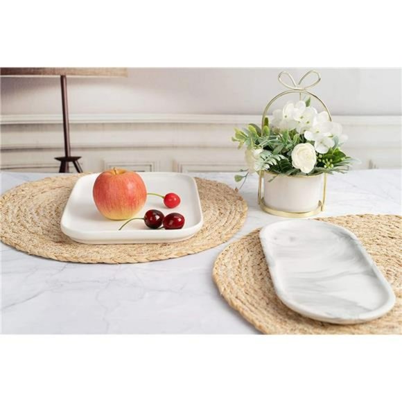 Round Braided Placemats Set of 4, 100% Corn Bran Handmade 13.5 Inches - Picture 5 of 5